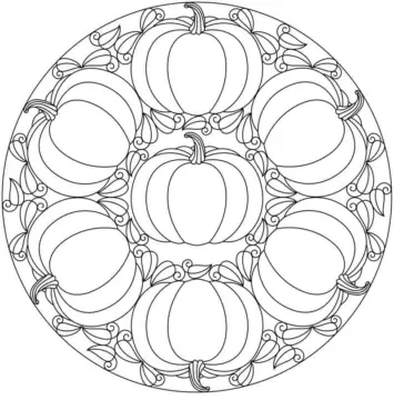 Dibujo de Halloween Mandala 14 Coloring Page para Colorear