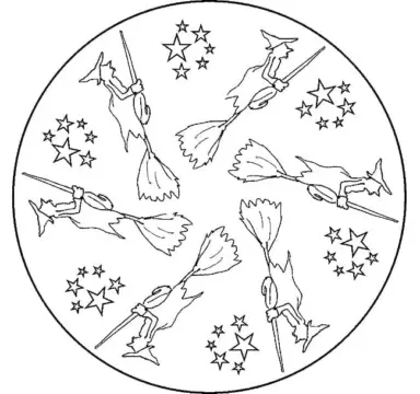 Dibujo de Halloween Mandala 18 Coloring Page para Colorear