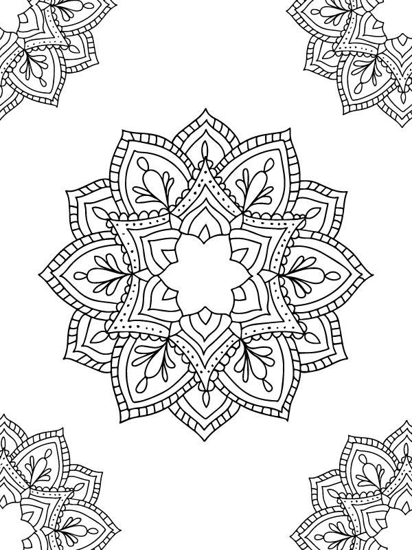 Dibujo de Coloring Fun For Kids With Mandalas Coloring Page para Colorear