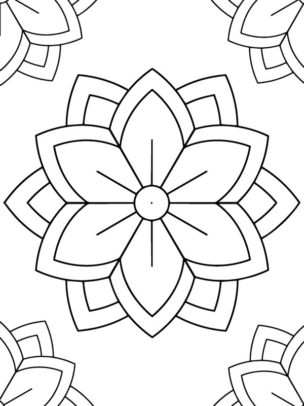 Dibujo de Easy Mandala Coloring Pages para Colorear