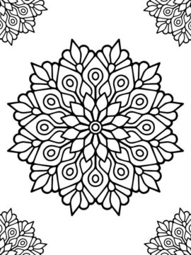 Dibujo de Flower Mandala Coloring Pages For Kids para Colorear