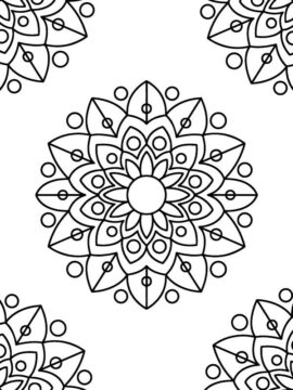 Dibujo de Free Mandala Printables For Artistic Coloring With Kids para Colorear