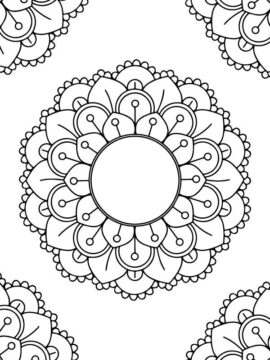 Dibujo de Free Mandala Sheet For Kids Of All Ages para Colorear