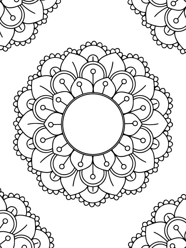Dibujo de Free Mandala Sheet For Kids Of All Ages para Colorear