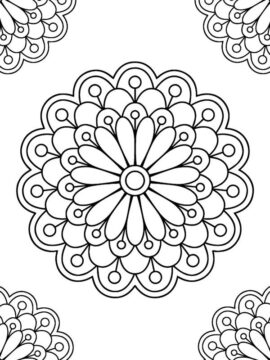 Dibujo de Printable Kids Mandala Coloring Page para Colorear