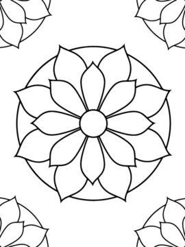 Dibujo de Simple Mandala Coloring Page para Colorear