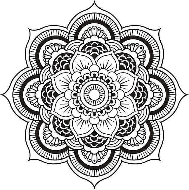 Dibujo de Grandes Mandalas para Colorear