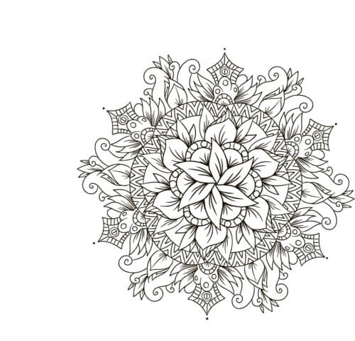 Dibujo de Hermosa Flor para Colorear