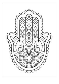 Dibujo de Mandalas de Mano para Colorear