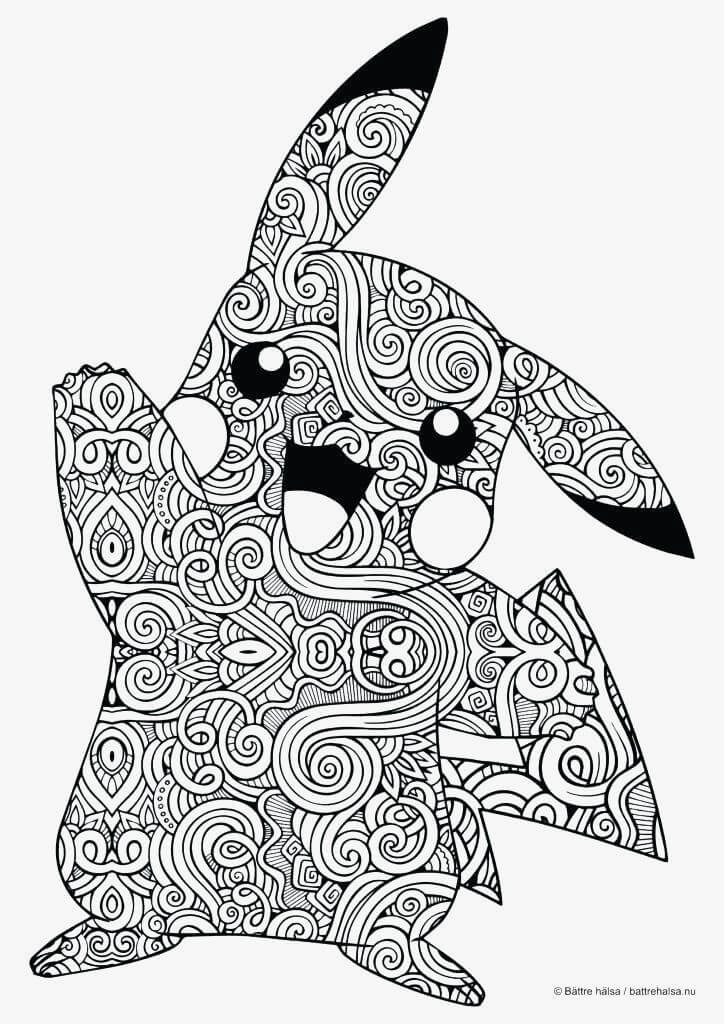 Dibujo de Pikachu Divertidos Mandalas para Colorear