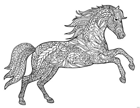 Dibujo de Salto de Caballo para Colorear