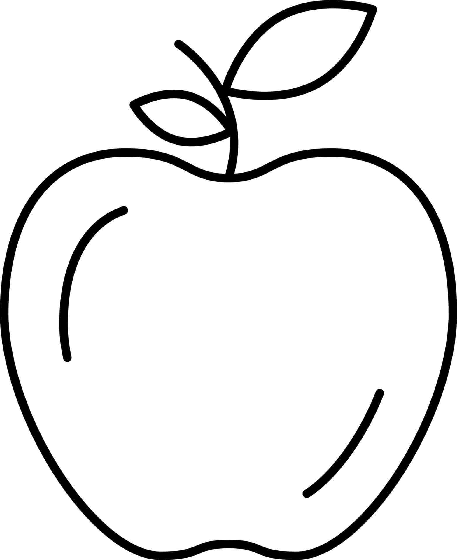 Dibujo de Buena Manzana para Colorear