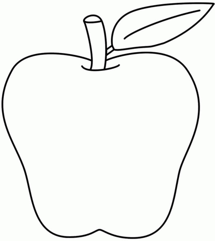 Dibujo de Gráficos Gratis de Manzana para Colorear