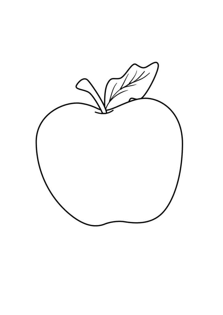 Dibujo de Hermosa Manzana para Colorear
