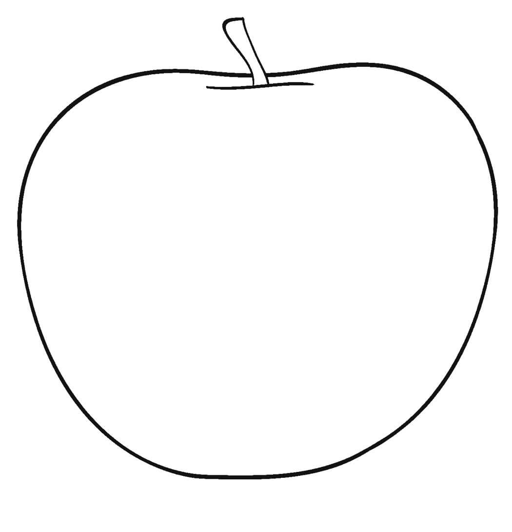 Dibujo de Imágenes Gratuitas de Manzana para Colorear
