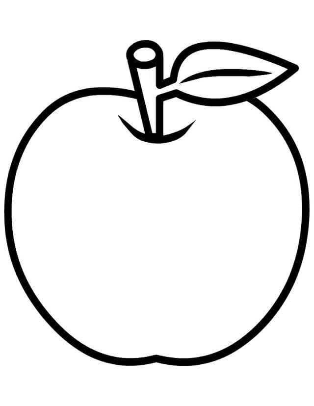 Dibujo de Manzana básica para Colorear