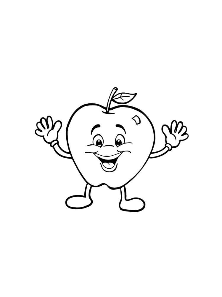 Dibujo de Manzana de la Diversion para Colorear