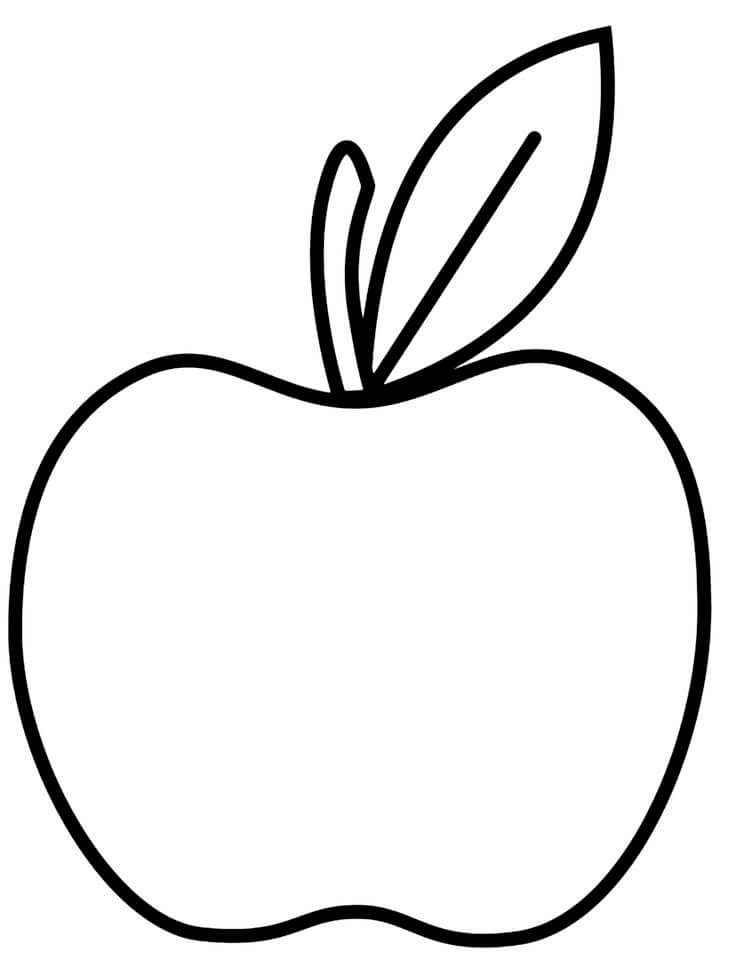 Dibujo de Manzana fácil para Colorear