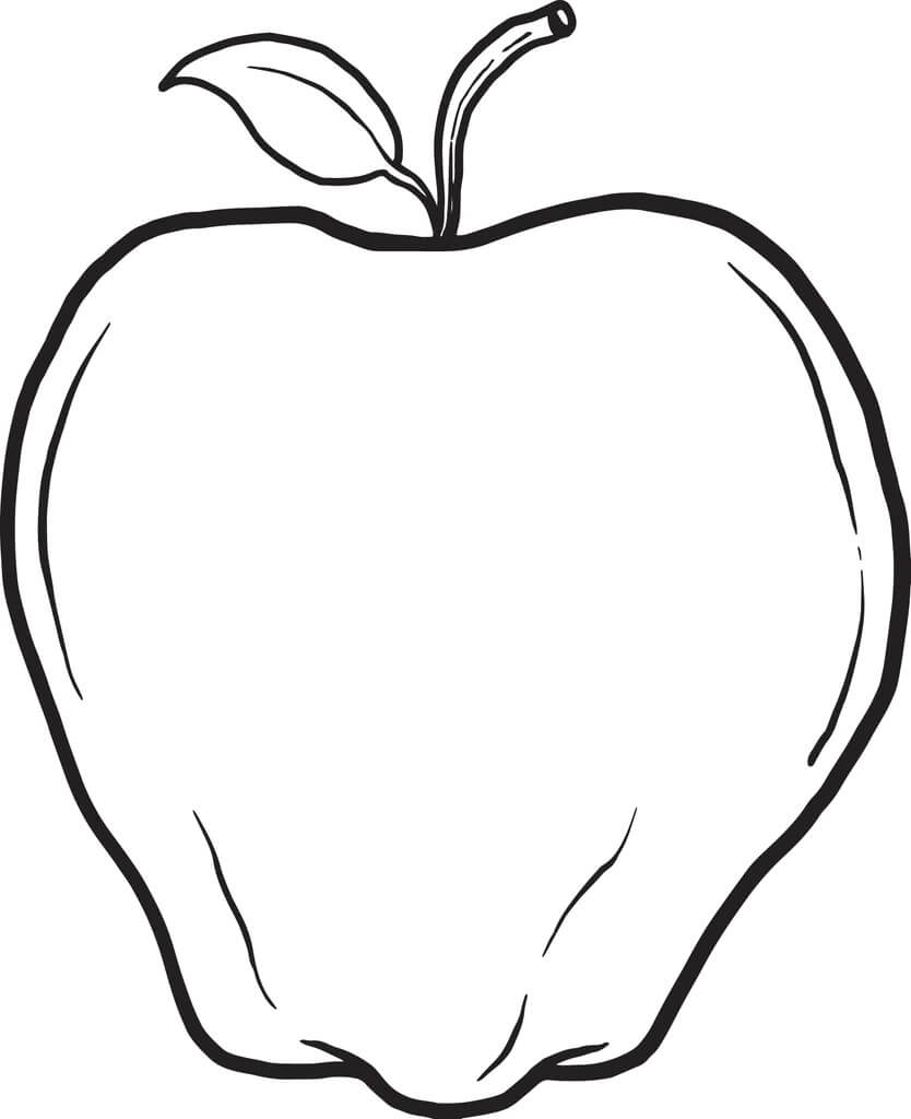 Dibujo de Manzana Foto Gratis para Colorear