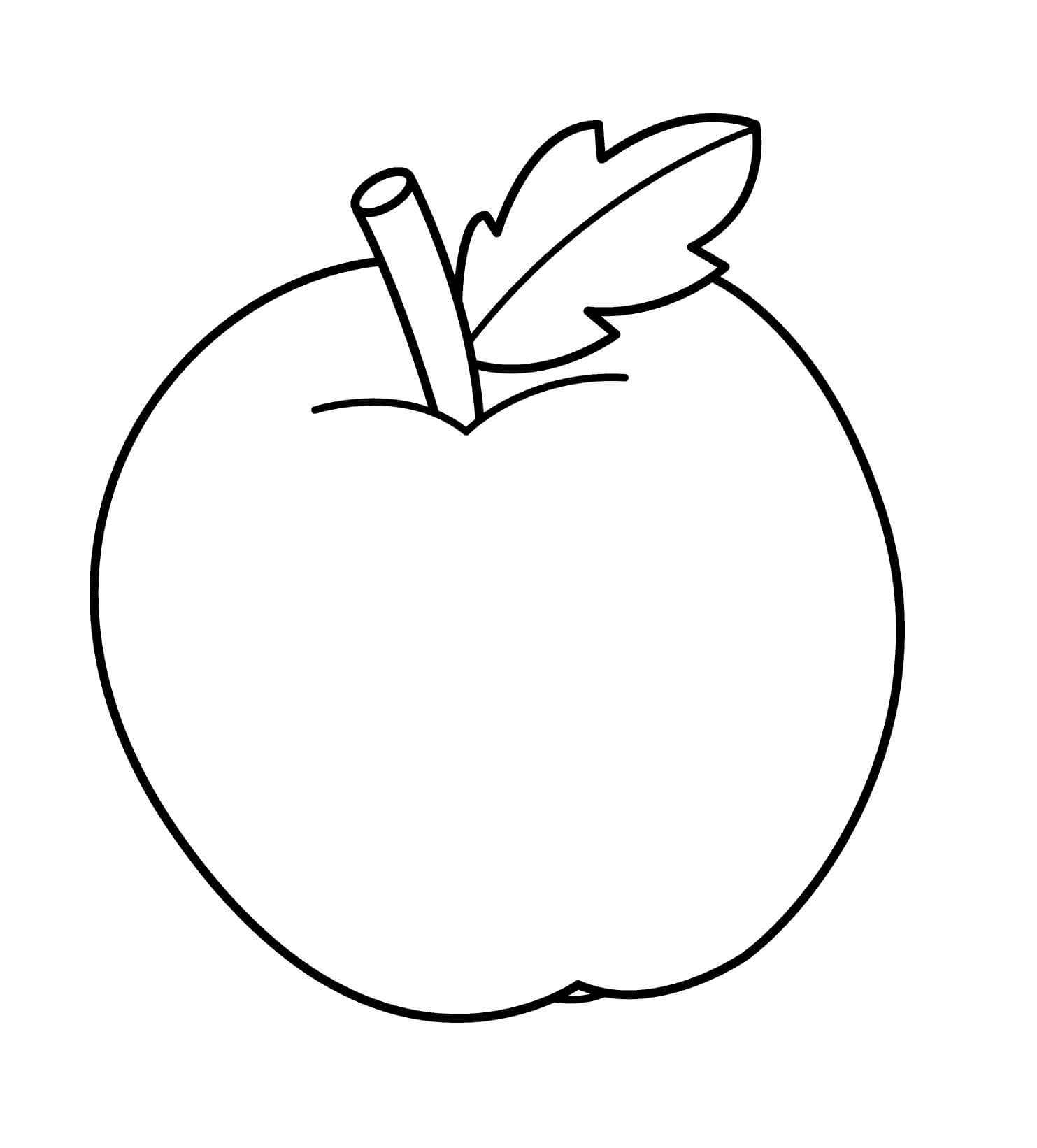 Dibujo de Manzana Gratis para Colorear