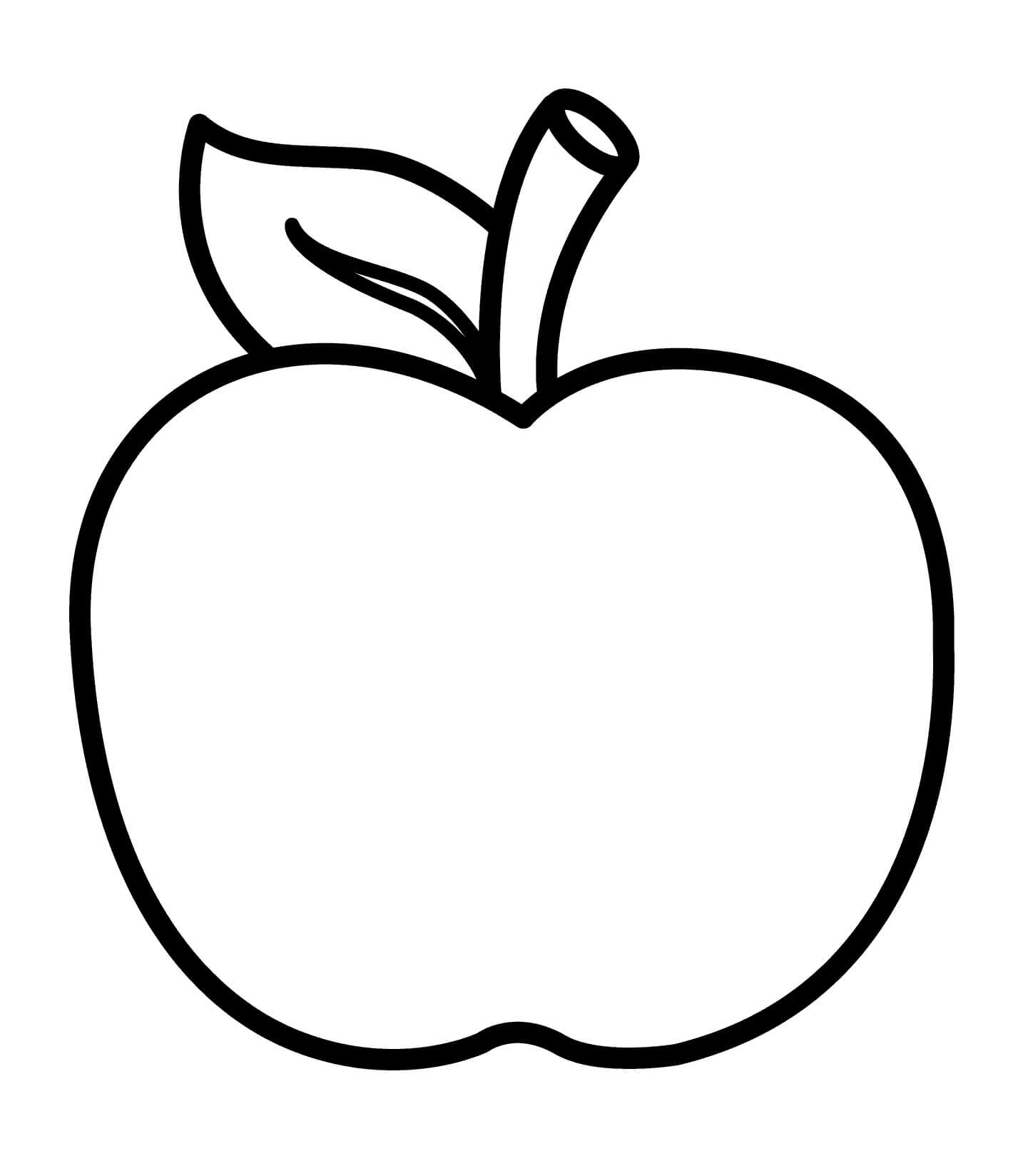 Dibujo de Manzana Normal para Colorear