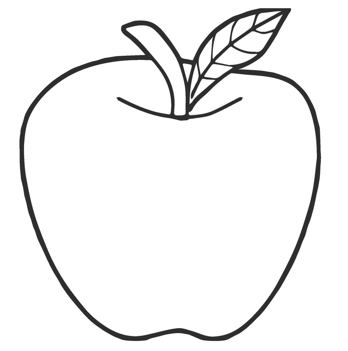 Dibujo de Manzana Sencilla para Colorear