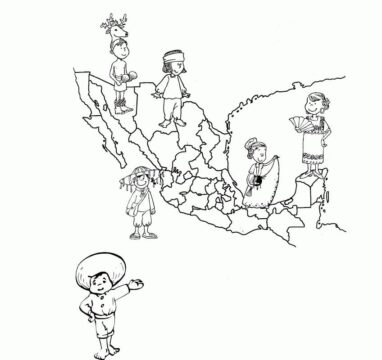 Dibujo de Mapa de México Hd Imprimible para Colorear