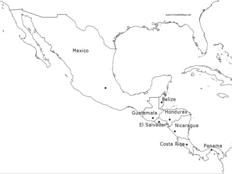Dibujo de Mapa de México imagen para niños para Colorear