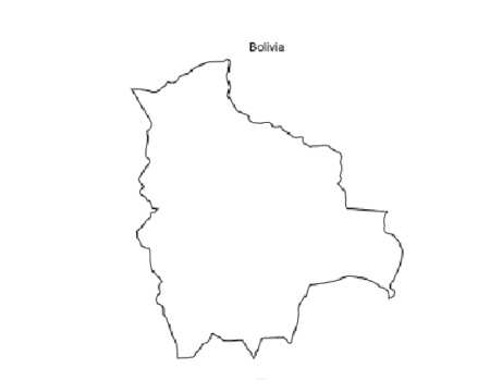 Dibujo de Mapa de Bolivia Hd para Colorear