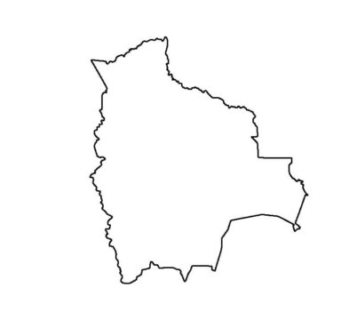Dibujo de Mapa en Blanco de Bolivia para Colorear