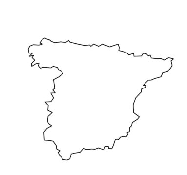 Dibujo de Mapa de España para Colorear