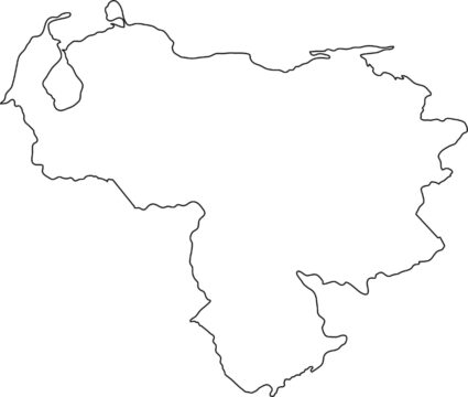 Dibujo de Mapa de Venezuela Gratis imagen Hd para Colorear Scaled para Colorear