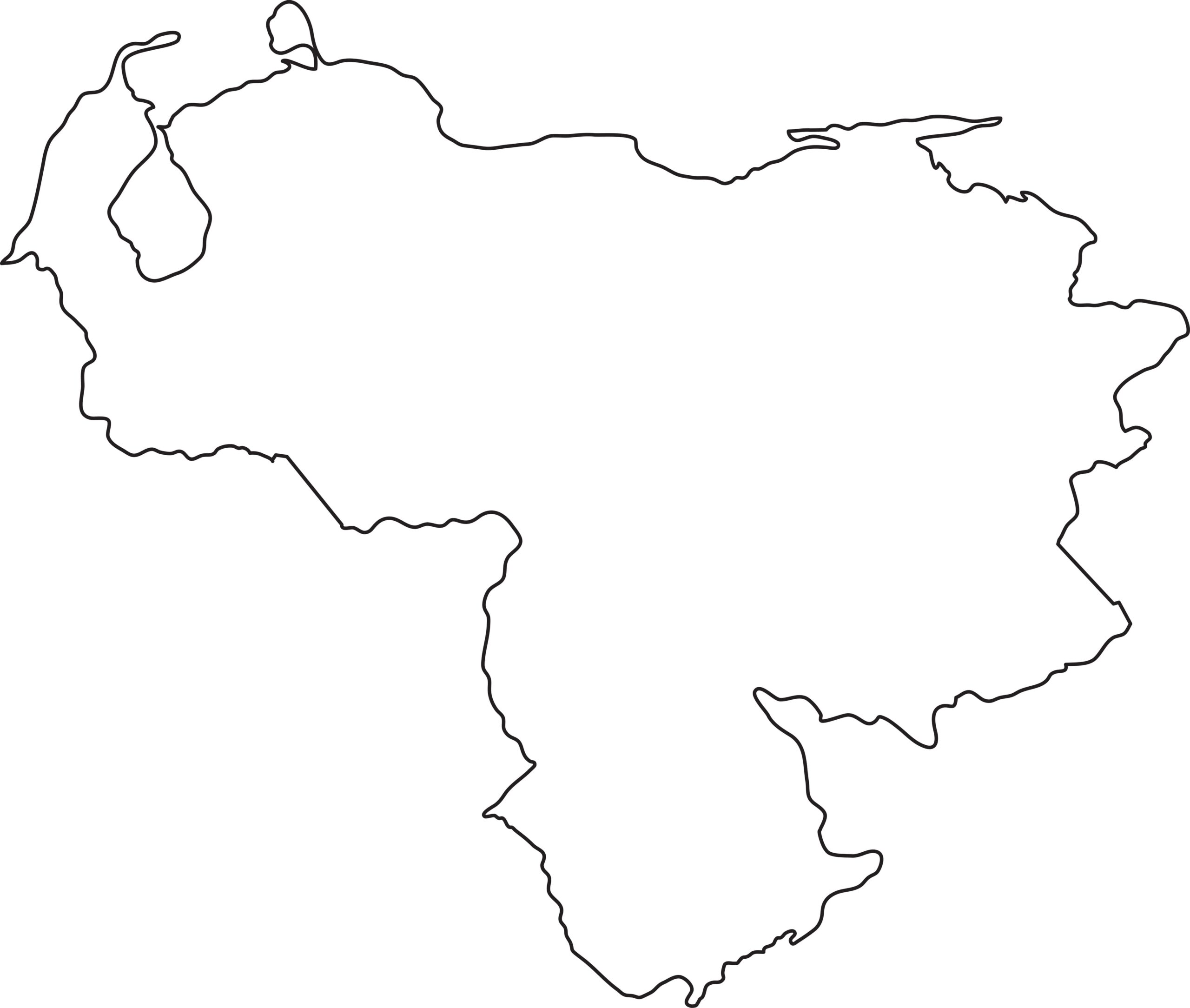 Dibujo de Mapa de Venezuela Gratis imagen Hd para Colorear Scaled para Colorear