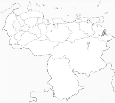 Dibujo de Mapa de Venezuela Gratis para Colorear