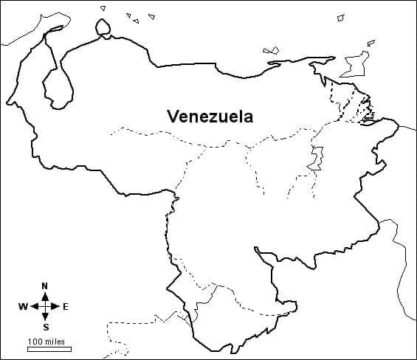 Dibujo de Mapa de Venezuela para Imprimir Gratis Hd para Colorear