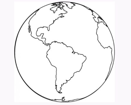 Dibujo de Mapa de Palabras para Colorear