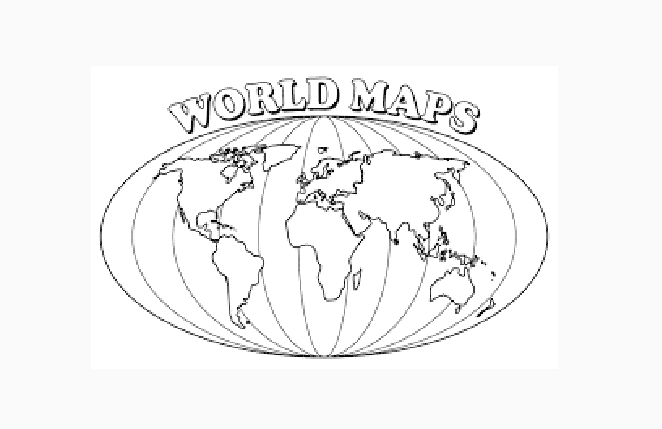 Dibujo de Mapa del Mundo para Colorear