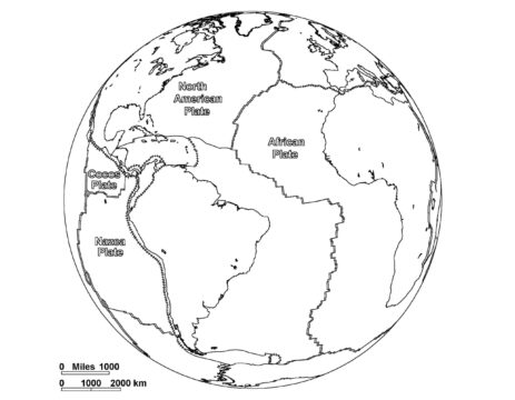 Dibujo de Mapa del Mundo de Alta definición para Colorear Scaled para Colorear