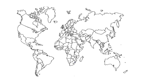 Dibujo de Mapa Mundo para Colorear