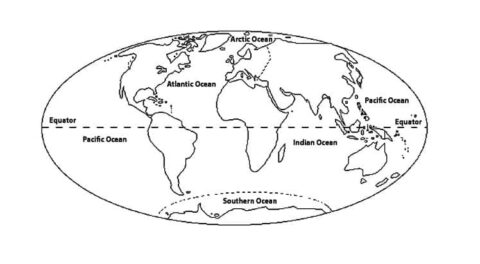 Dibujo de Nuevo Mapa del Mundo para Colorear