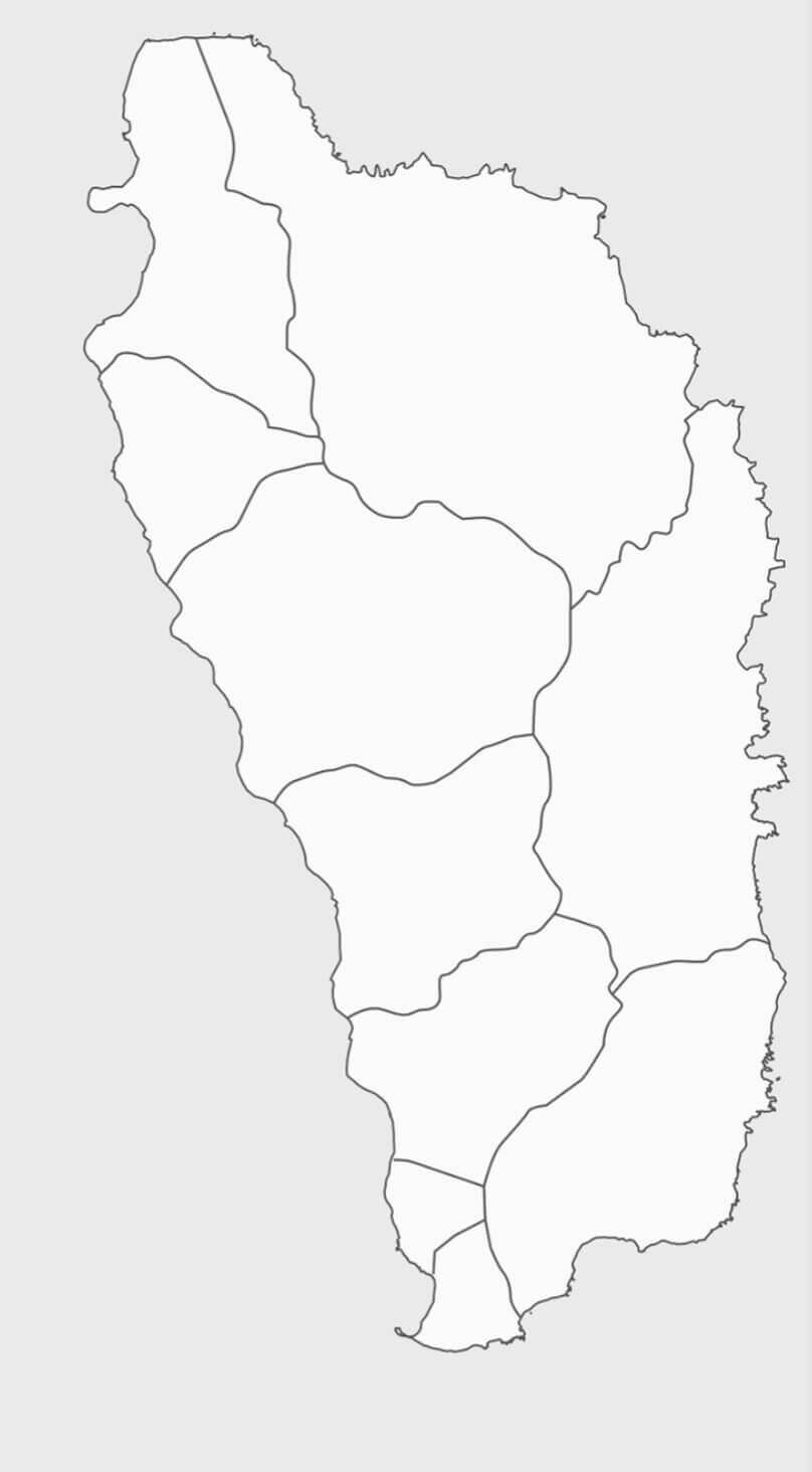Dibujo de Mapa de Dominica para Colorear