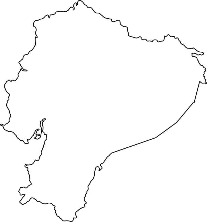 Dibujo de Mapa de Ecuador para Colorear