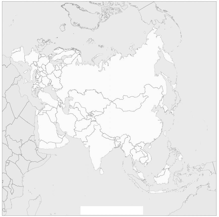 Dibujo de Mapa de Eurasia para Colorear