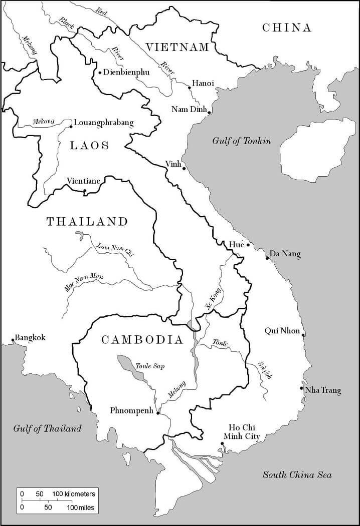 Dibujo de Mapa de Vietnam para Colorear