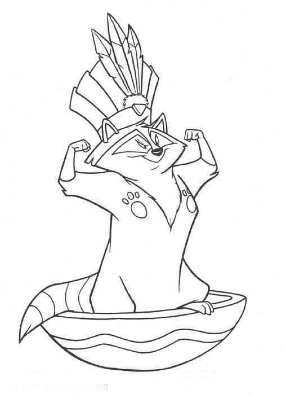 Dibujo de Patriarca Mapache para Colorear