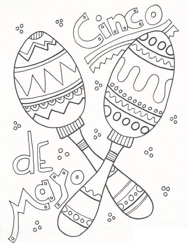 Dibujo de Bonitas Maracas para Colorear