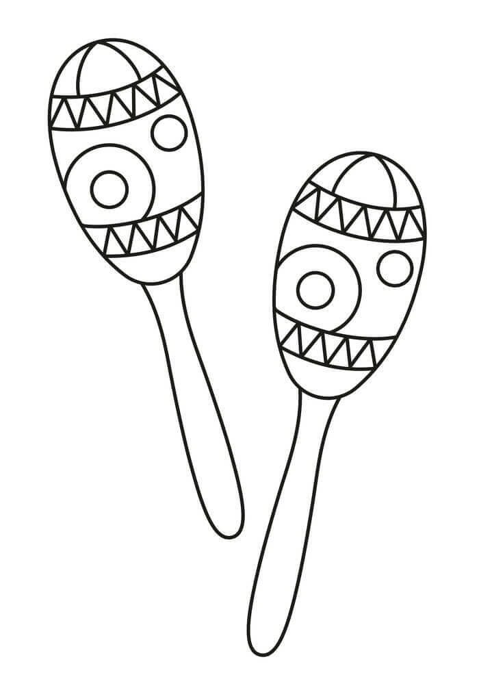 Dibujo de Maracas Maravillosas para Colorear