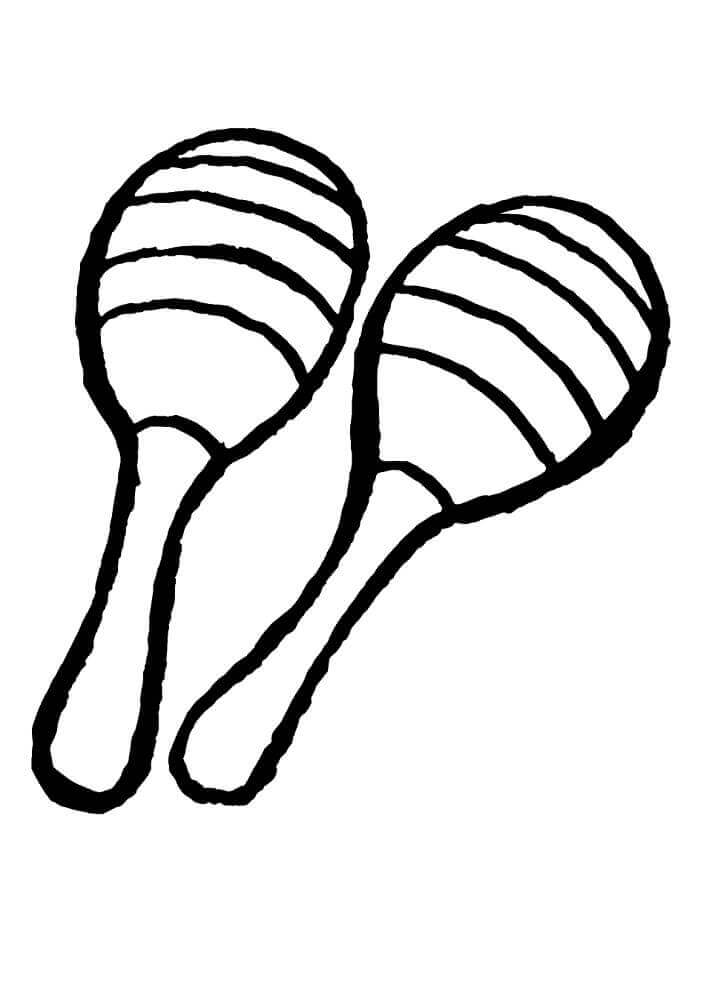 Dibujo de Maracas Normales 1 para Colorear