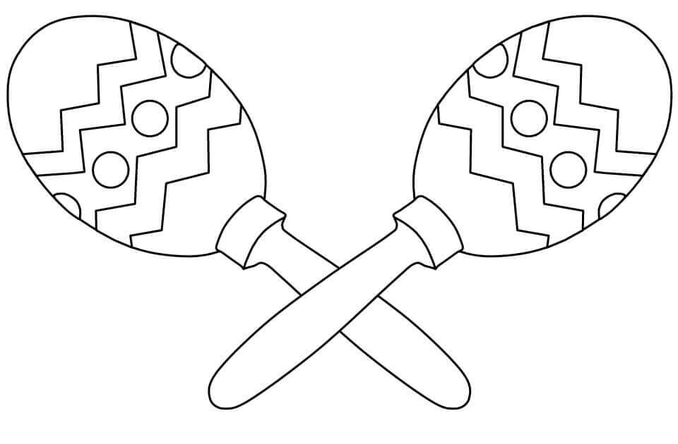 Dibujo de Maracas Normales 2 para Colorear