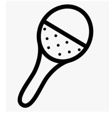 Dibujo de Uno Maracas para Colorear